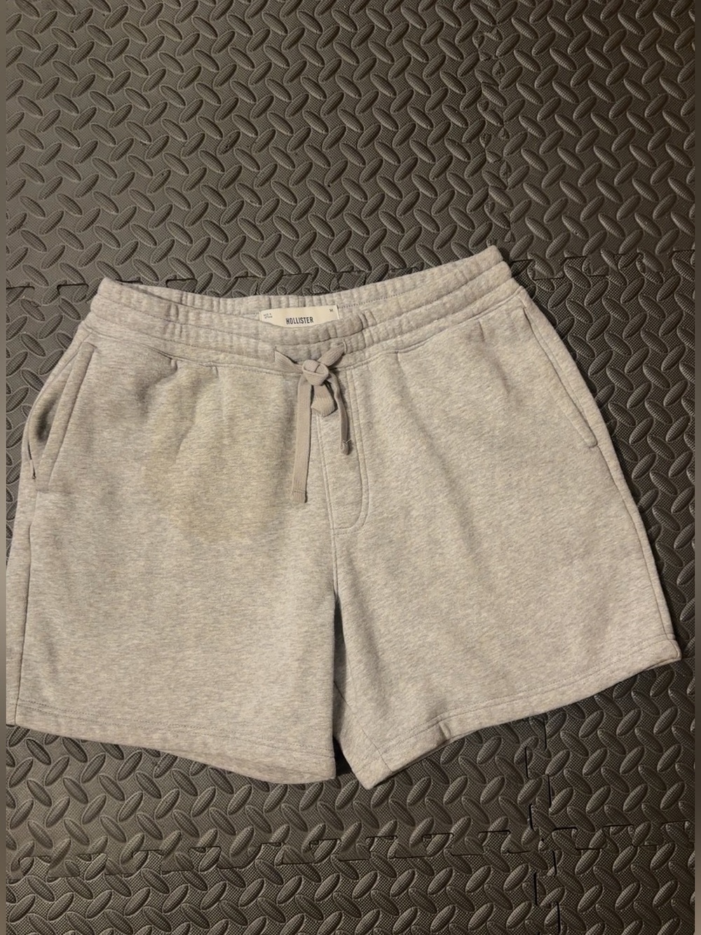 Hollister Light Gray Drawstring Athletic Shorts